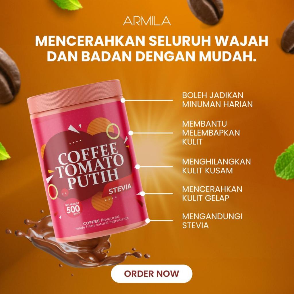 KAK ELL HQ | KOPI TOMATO PUTIH | 1X BALANG 500G | MINUMAN KESIHATAN UNTUK KULIT BERASASKAN KOPI | 500GRAM - Image 6