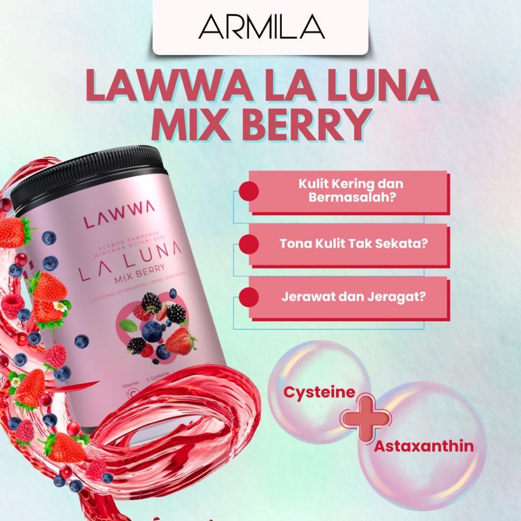 LAWWA | LA LUNA MIX BERRY DRINK | 15X Glowing Hydrating Drink Supplement - Image 8