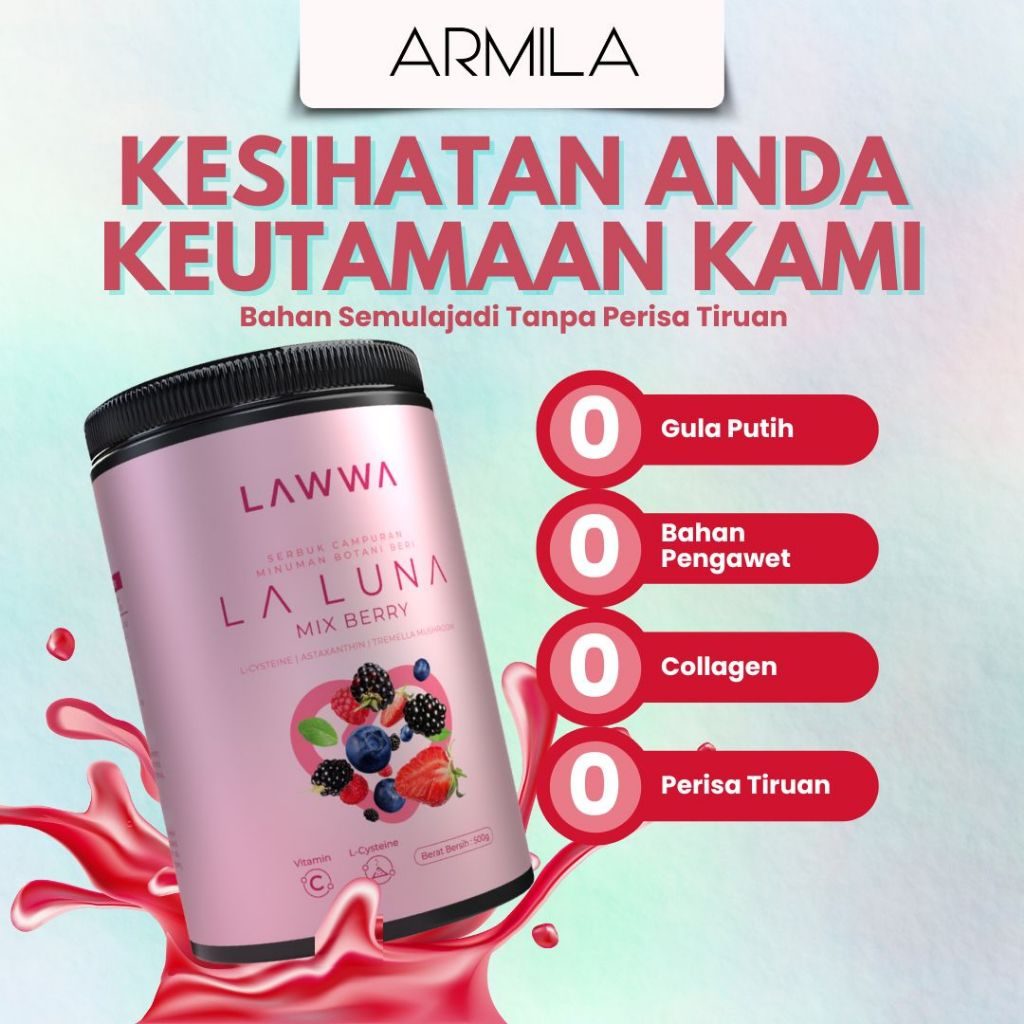 LAWWA | LA LUNA MIX BERRY DRINK | 15X Glowing Hydrating Drink Supplement - Image 7