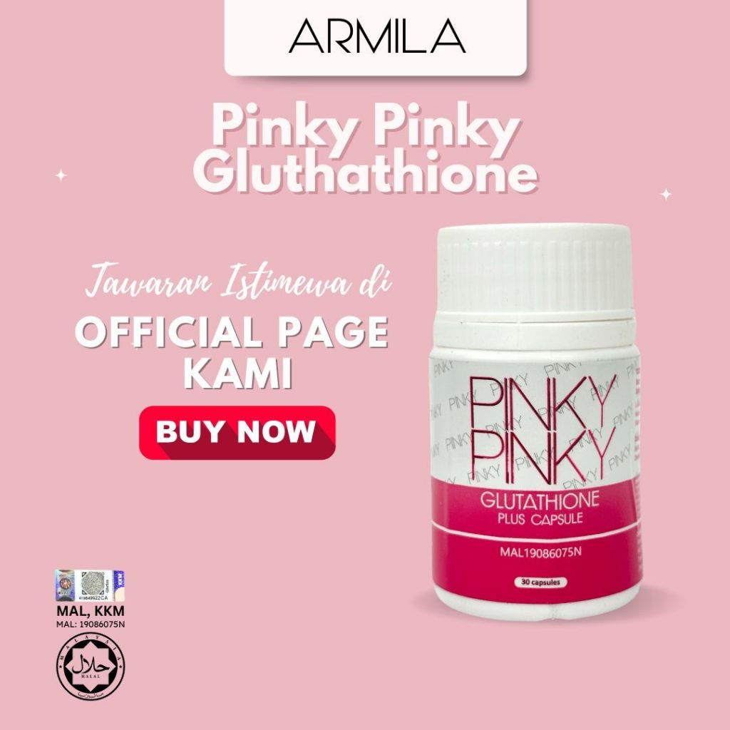 KAK ELL HQ | PINKY PINKY GLUTATHIONE PLUS | BRIGHTHENING BOOSTER | PUTIH GEBU | 1 CAPSULE 200G | - Image 6
